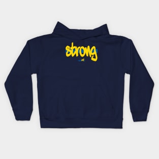 Strong Alpha Fit Blue and Yellow Kids Hoodie